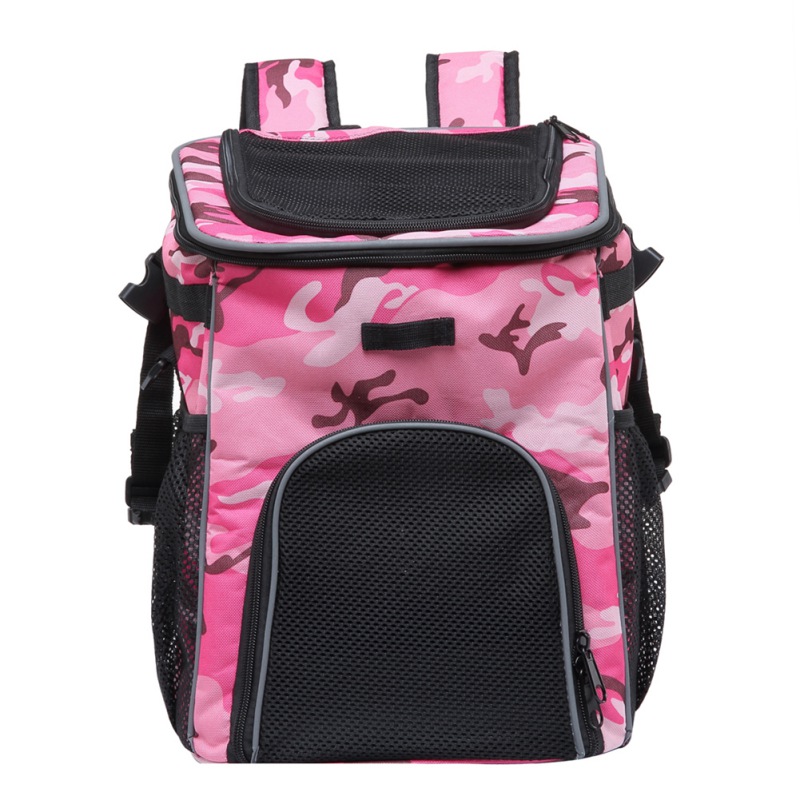 Haustier Fahrrad Rucksack Tasche Welpen Hund Katze Kleine Ebene Faltbare Reise Fahrrad Sitz Für Wandern Radfahren Korb Zubehör: Rosa
