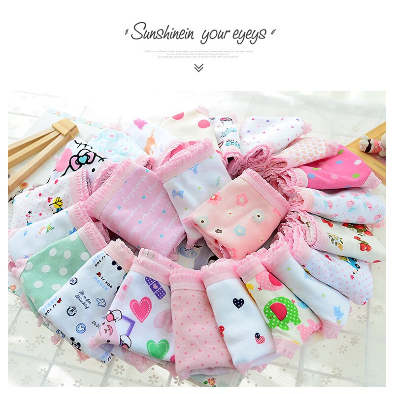 12 Pz/lotto 200-Tipi di Stile Delle Ragazze Slip In Cotone Biologico Per Bambini Biancheria Intima Del Bambino Per La Ragazza dei bambini Mutandine E Boxer Vestiti Del Bambino 2-10 y
