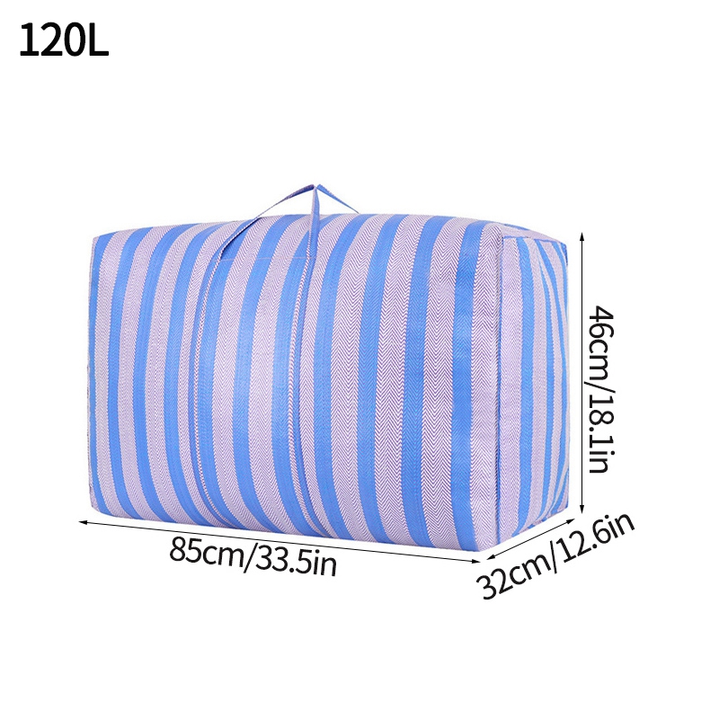 Waterproof Foldable Nylon Luggage Bag Clothes Quilt Storage Bag Quilt Organizer Luggage Package with Zipper Closet Organizer: L 85x46x32cm