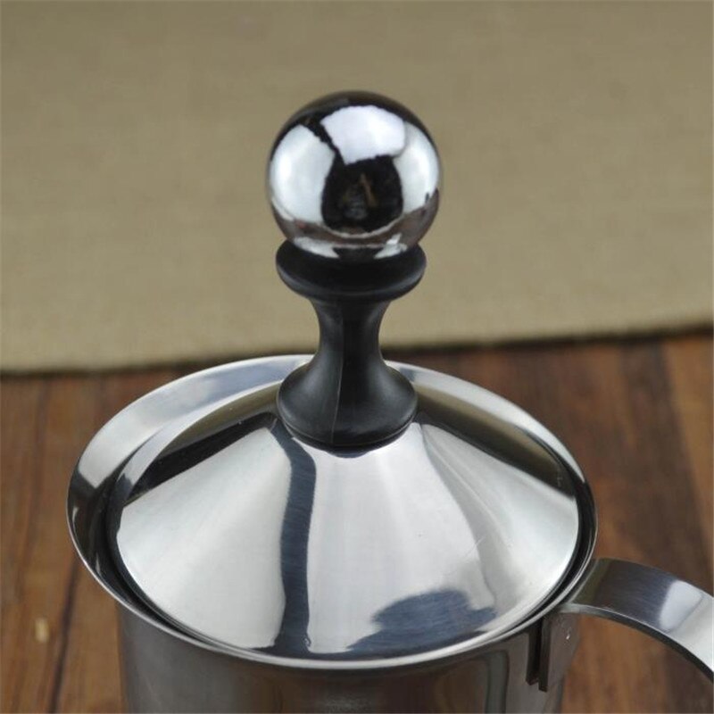 400ml Stainless Steel Milk Frother Double Mesh Milk Creamer Milk Foam Perfect