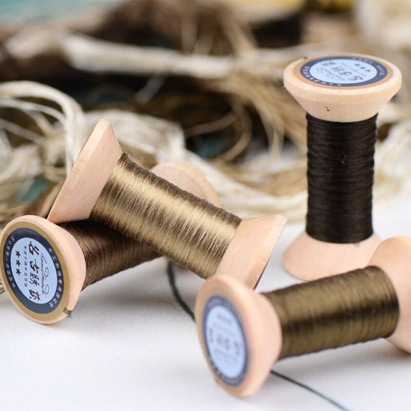 20 meters per thread / hand embroidery embroidery / silk thread / silk hand embroidery thread / blue brown