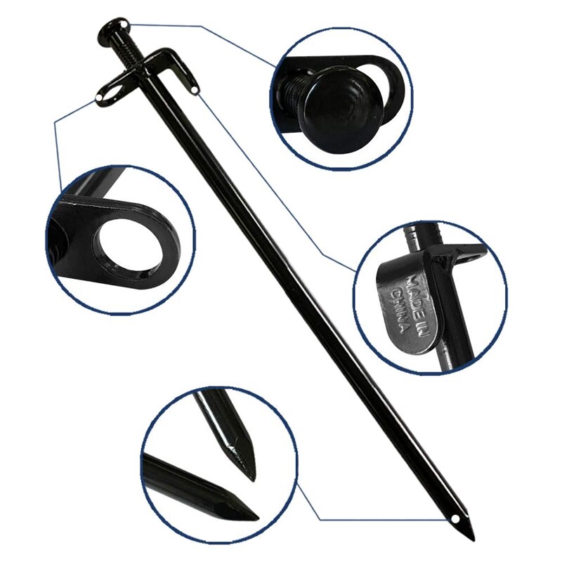 Heavy Duty Steel Tent Stakes Tarp Pegs Solid Stakes Footprint Camping Stakes for Outdoor Trip Hiking Gardening,10 Pack