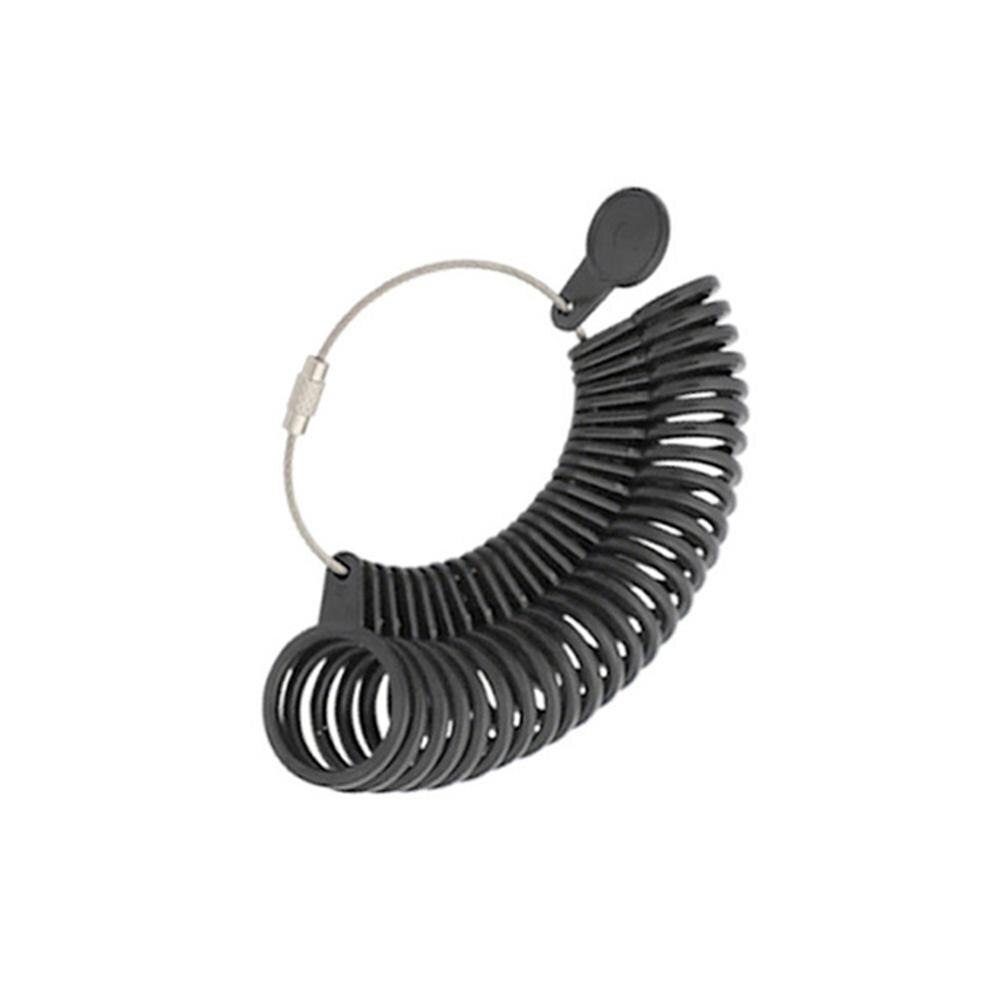 Plastic Ring Size Finder Mandrel Stick Finger Gauge Kit for DIY Jewelry Making Ring Sizer Measuring Jewellery Tool Set: Black ring