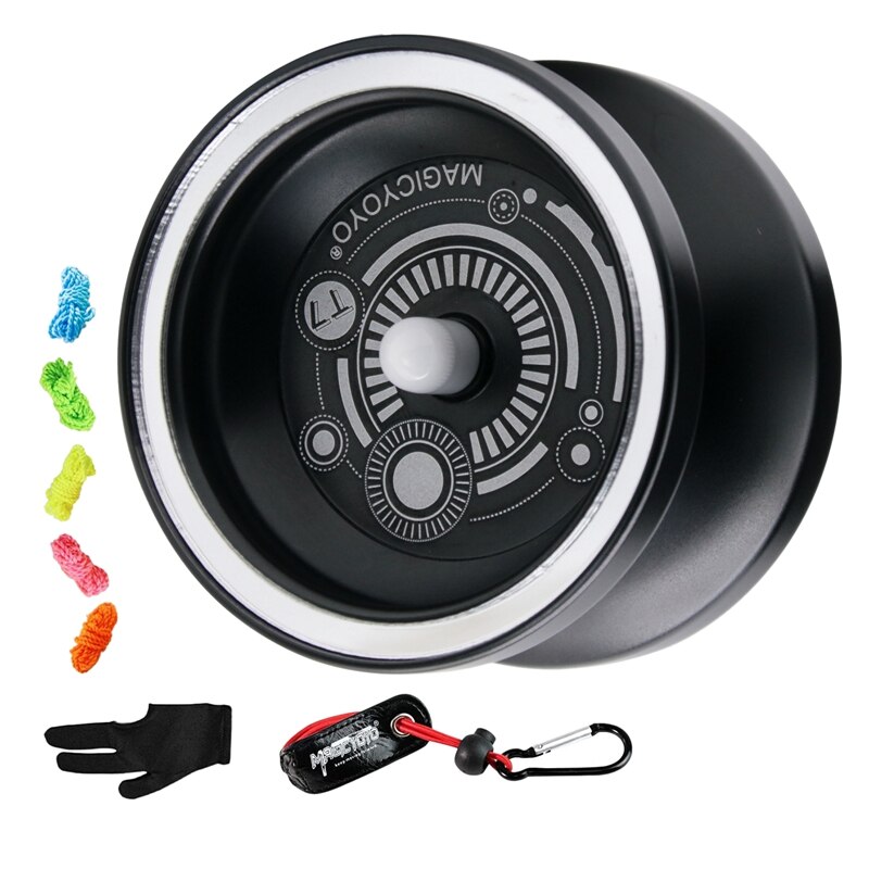 YOSTAR YoYo Professionnel D1 Réactif Enfants & Débutants - Kit Complet Avec 6 Ficelles, Gant Et Sac