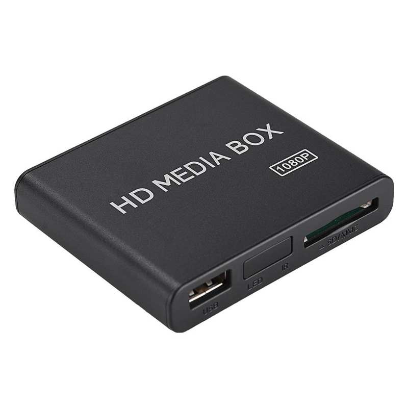 Mini Media Player 1080P Mini Hdd Media Box Tv Box Video Multimedia Speler Full Hd Met Mmc Kaartlezer 100Mpbs Us Eu Plug