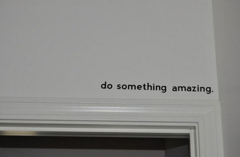 Wall Decal Inspirational Quote Decal - Do Something Amazing.. Over The Door Vinyl Wall Decal Sticker Art Simple Wall Stickers
