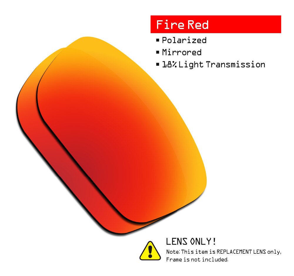 SmartVLT 2 Pairs Gepolariseerde Zonnebril Vervanging Lenzen voor Oakley Mainlink Ijs Blauw en Fire Red