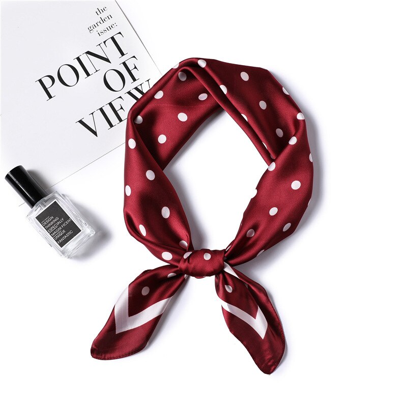 Silkeskjerf firkantet dame hår tørkle sjal og omslag kvinner skjerf liten størrelse kontor kvinne print hals foulard
