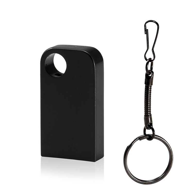 JASTER USB 2.0 metal belt chain gold silver black pen drive 4GB 8GB 16GB 32GB 64GB 128GB USB flash drive (over 10PCS free LOGO): 64GB / Black
