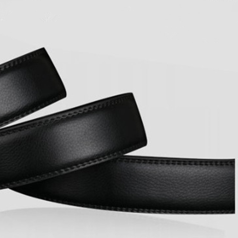 Luxury Men's Belts Male Strap PU Leather Automatic Waist Belt Without Buckle Business Style Waistband 3.5CM Width