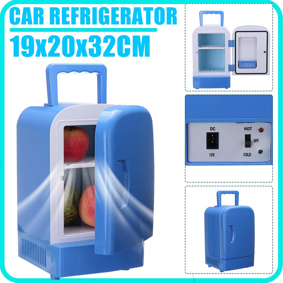 DC 12V Portable Car Freezer 4L Mini Fridge Refrigerator Car Fridge 12V Cooler Heater Universal Vehicle Parts Cooling Warmer Box