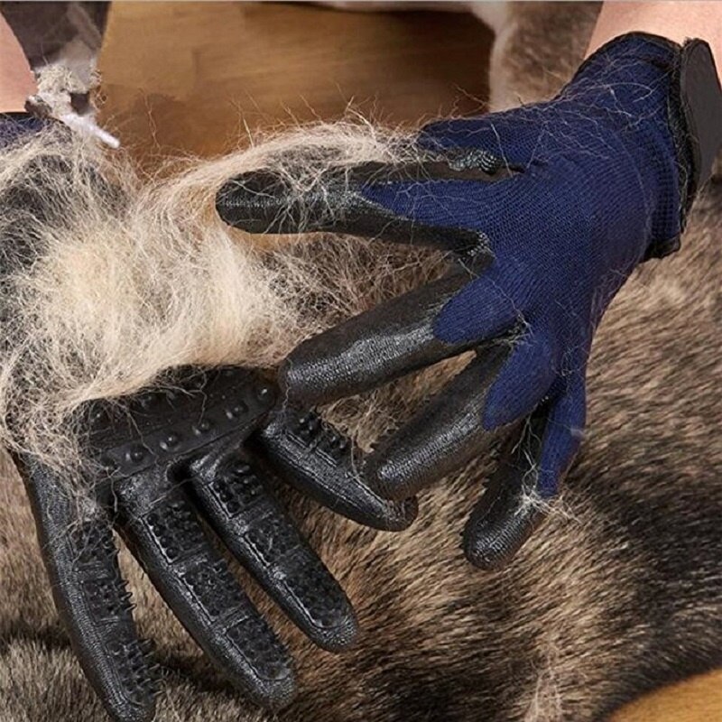 1 paar Handschuh für Katzen Weiche Gummi Haustier Haarentferner Hund Pferd Katze Verschütten bat Massage Bürste Reinigen Kamm für Tiere