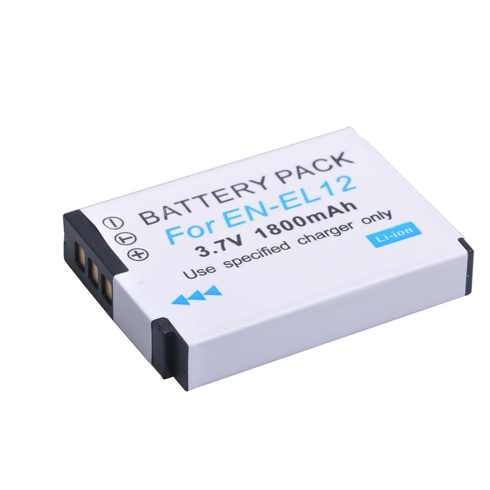 AsperX-Batería de EN-EL12 Akku + USB Dual, cargador con puerto tipo C para Nikon Coolpix S9700 S9500 S9400 S9300 S9100 S8200 S8100