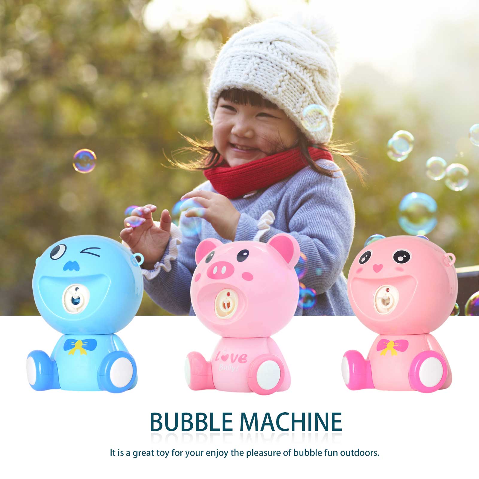 Staande Automatische Bubble Blazen Machine Bubble Machine Met Verlichting En Muziek Bubble Blower Speelgoed Outdoor Fun Zomer Kid