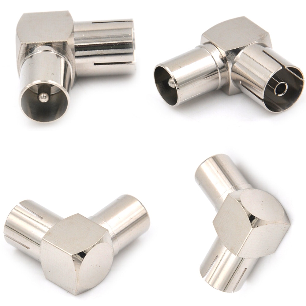 Praktische Tv Stekker Naar F Vrouwelijke Jack 90 Graden Hoofd Haaks Buigen Soort Kabel Tv Antenne Connector 1 stuks