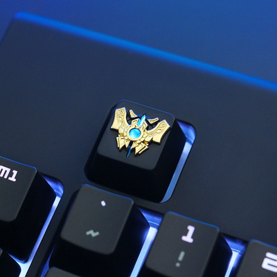 1pc Zinc Aluminium Alloy Key Cap for MX switch Mechanical Keyboard Stereoscopic relief keycap for Sakura Switch R4 Height: Blue