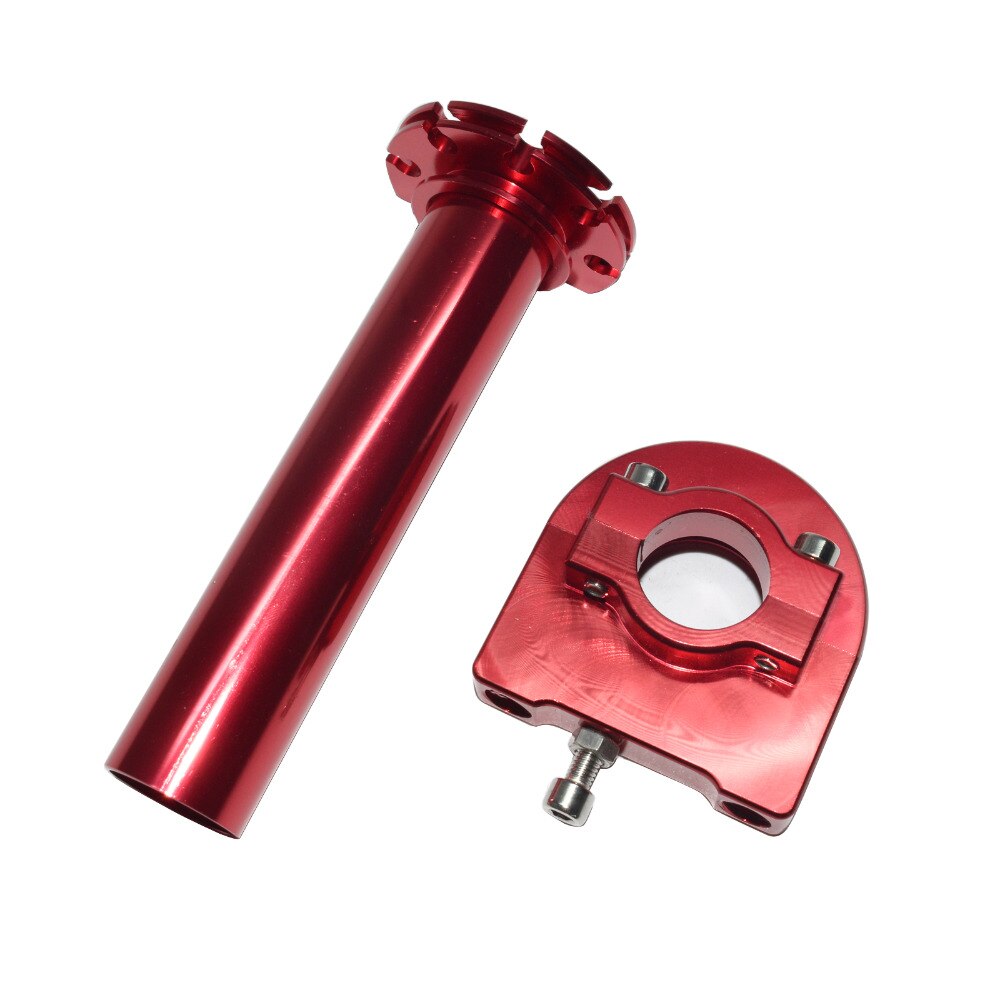 Universal 22Mm 7/8 "Aluminium Gaspedaal Throttle Twist Grips Handlebar Motorcycle Scooter Bike Cafe Racer Stuur Grips: Red