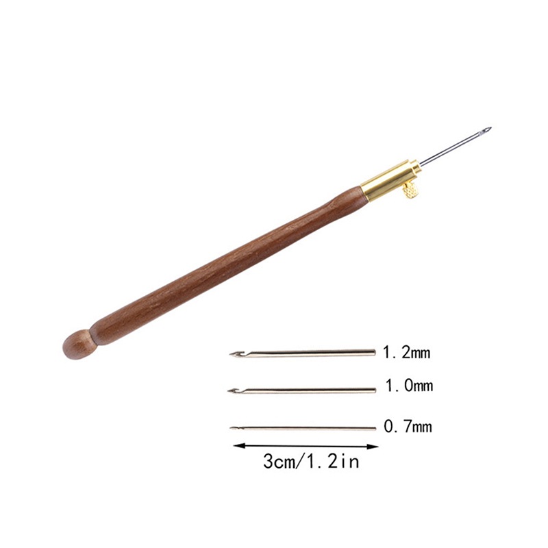 1impostato ricamo francese uncinetto fai da te punto croce a mano tutto'uncinetto 3 aghi per cucire a mano a maglia manico in legno tutto'uncinetto: Luce Verde