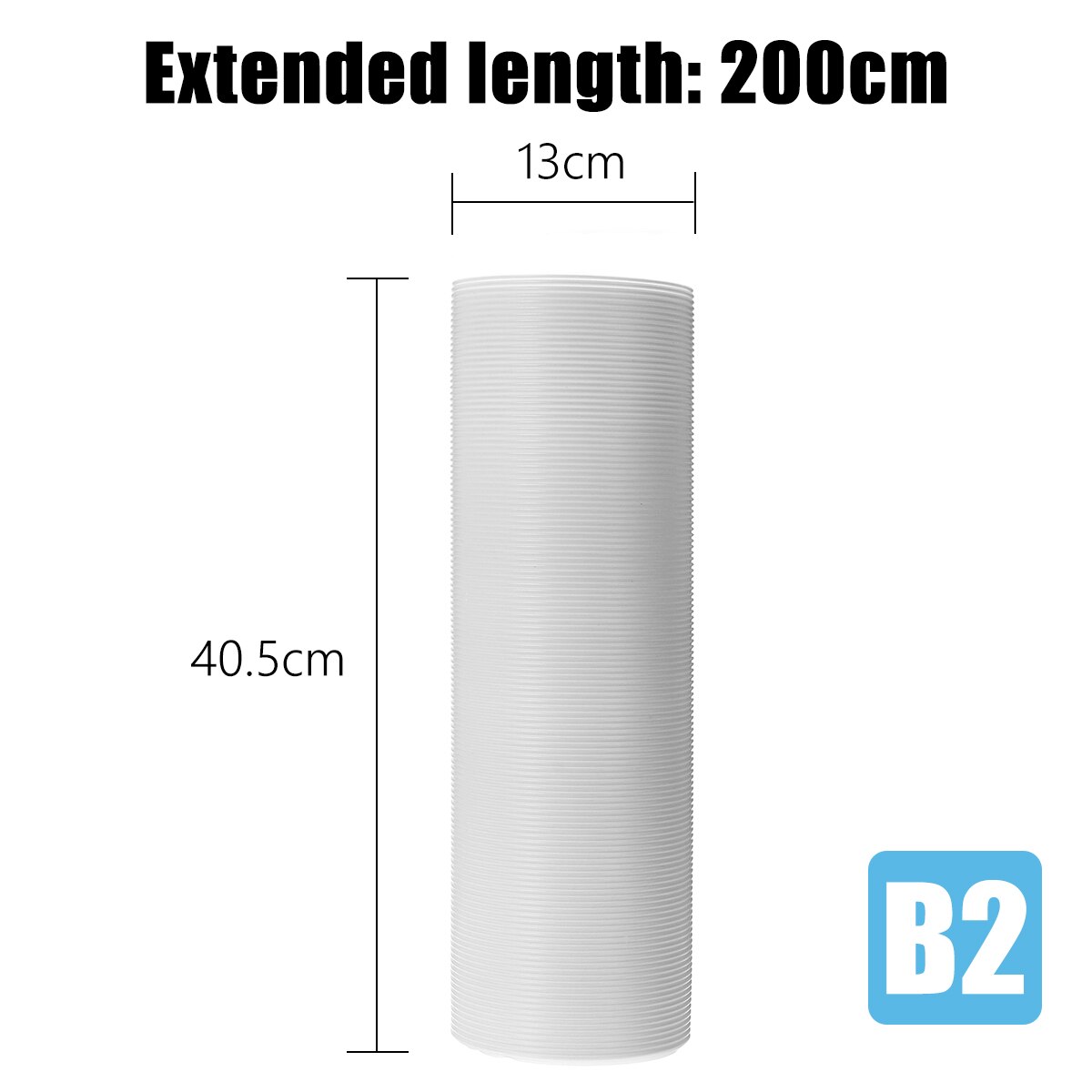 Portable Air Conditioner Accessories Window Plate Adaptor Exhaust Hose Tube Air Conditioner Spare Parts: 13x200Exhaust hose