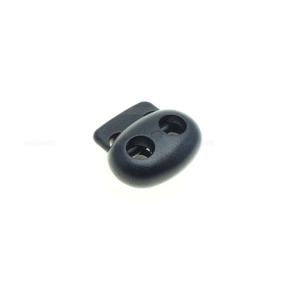 10pcs/pack Cord Lock Bean Toggle Stopper Plastic Size:18mm*16mm Toggle Clip Black