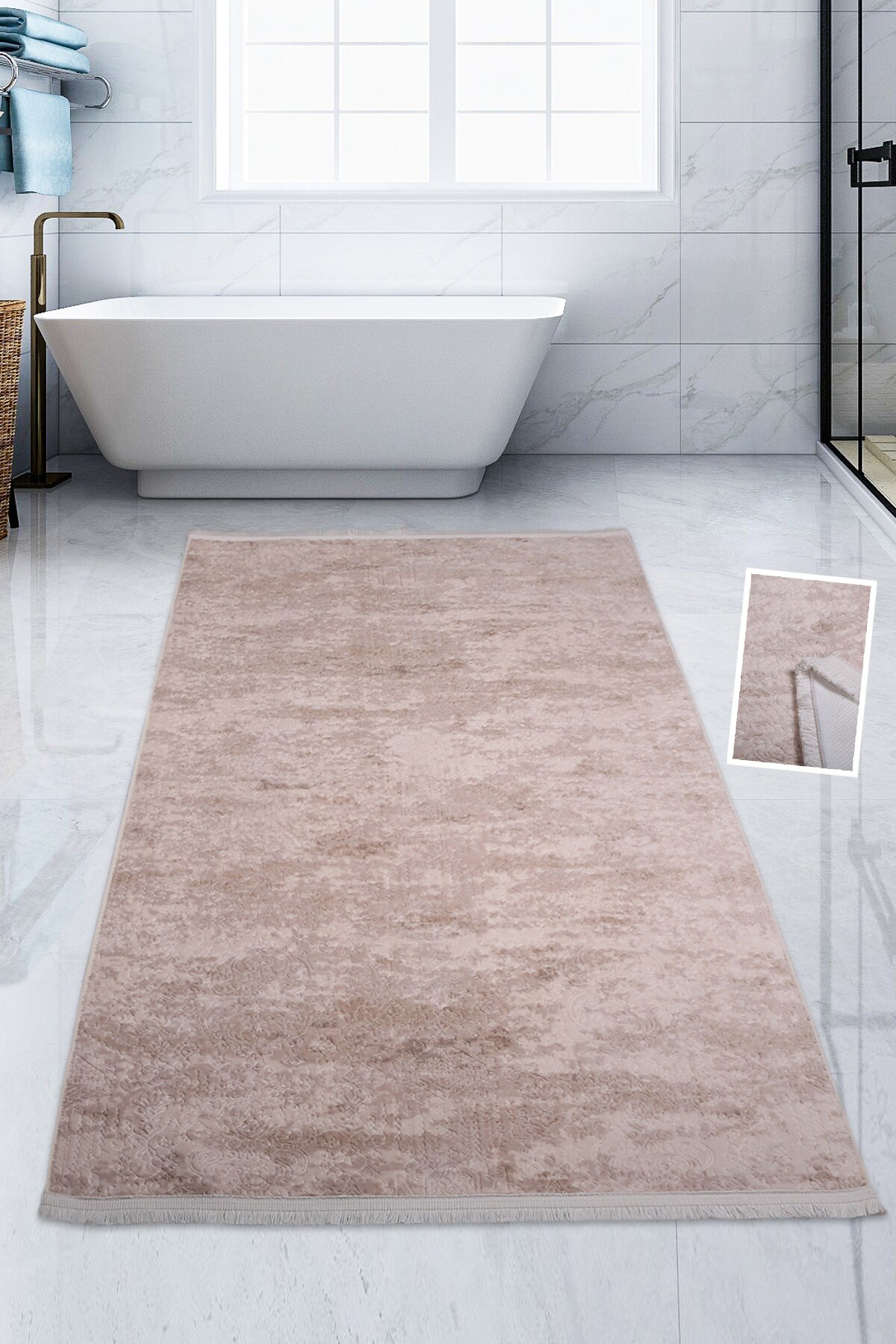 Bonny Thuis Nova Grijs 80X150 Cm Katoen Antislip Zool Pluche Badmat Grote Kwasten Badmat: Mink