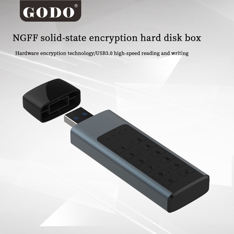 GODO USB3.0 Type C to M.2 NGFF SSD Enclosure M2 to USBC Mobile Hard Disk Box HDD Case SSD Disk Box: Default Title