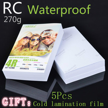 RC 30 Sheets 270g Glossy 4R 6inch 4x6 Photo Paper for Inkjet Printer Paper Imaging Supplies Printing Paper Photographic Color