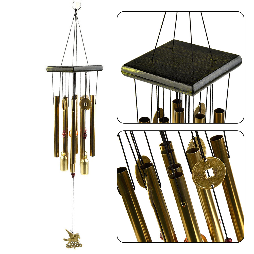 Campanas de viento grandes, tubos de Metal, campana para iglesia, patio al aire libre, jardín, decoración del hogar, símbolo de buena suerte, carillón de viento colgante
