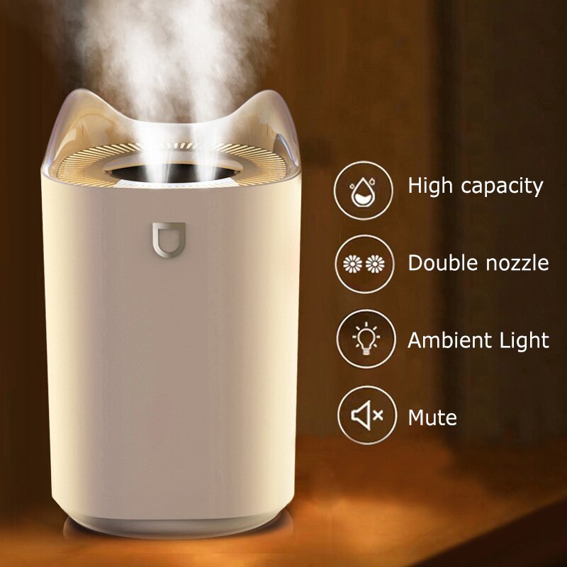 Home Air Humidifier 3000ML Double Nozzle Heavy Fog... – Grandado