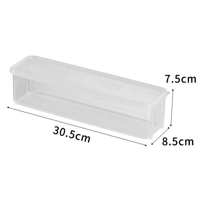 Noodle Opbergdoos Koelkast Vers Voedsel Doos Pasta Verzegelde Container Met Deksels Keuken Classificatie Organizer 30.5*8.5*7.5CM: Light Grey