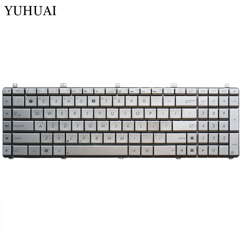 Us Laptop Toetsenbord Voor Asus N55 N57 N55S N55SF N55SL Engels Zilver Toetsenbord