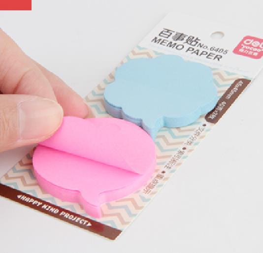 2Pcs/set Cartoon sticky multicolour paper notes/memo pads/notepad/message post marker sticker Stationery