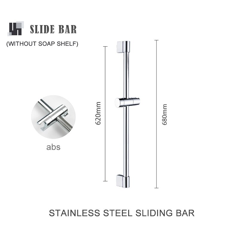 Shower Riser Rail Sliding Bar with Soap Dish Bathroom High Pressure Handheld Rain Shower Sprayer Head Chrome Adjustable Holder: Bronze