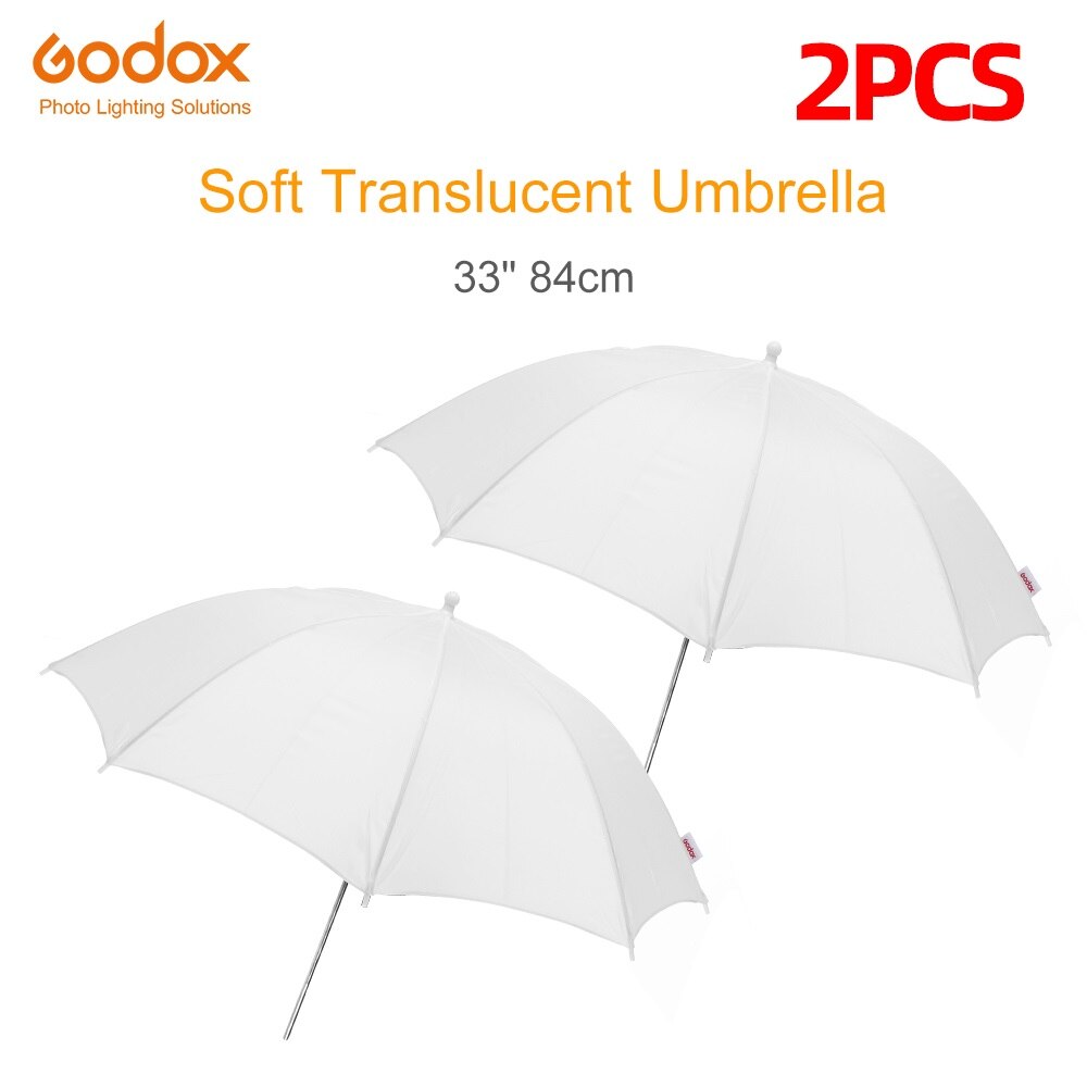 Godox 33 "84Cm 40" 102Cm 43 "108Cm Wit Soft Diffuser Studio Fotografie Doorschijnende Paraplu voor Studio Flash Strobe Verlichting: 2pcs  33 inch 84cm