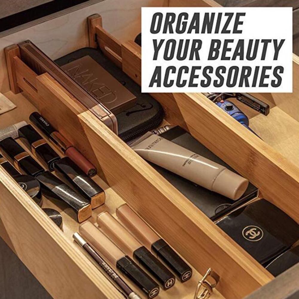 Adjustable Drawer Divider Sock Sundries Divider Bamboo Drawer Dividers Expandable Bedroom DIY Closet Organizer