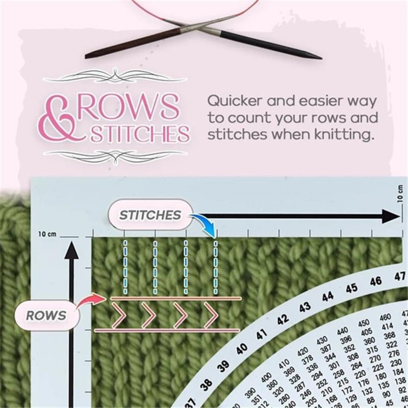 Tricot jauge convertisseur tricot compteur tissage règle densité règle pour les travaux de tricot artisanat chandail tricot outils bricolage Accessori