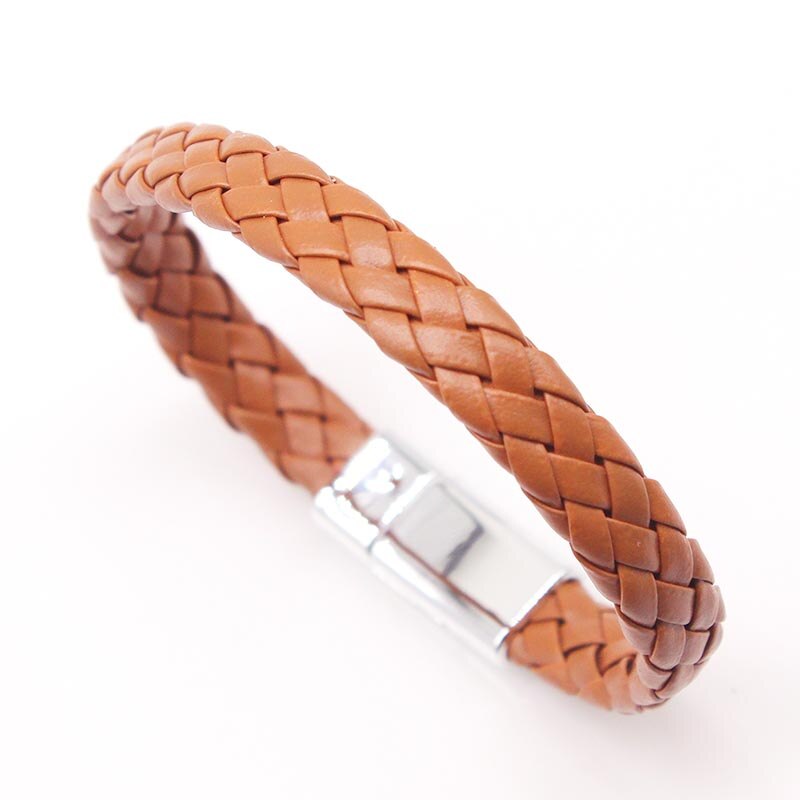 Totoabc mäns läder vävt armband par armband dam läder smycken handgjorda rep wrap armband herrsmycken: 4