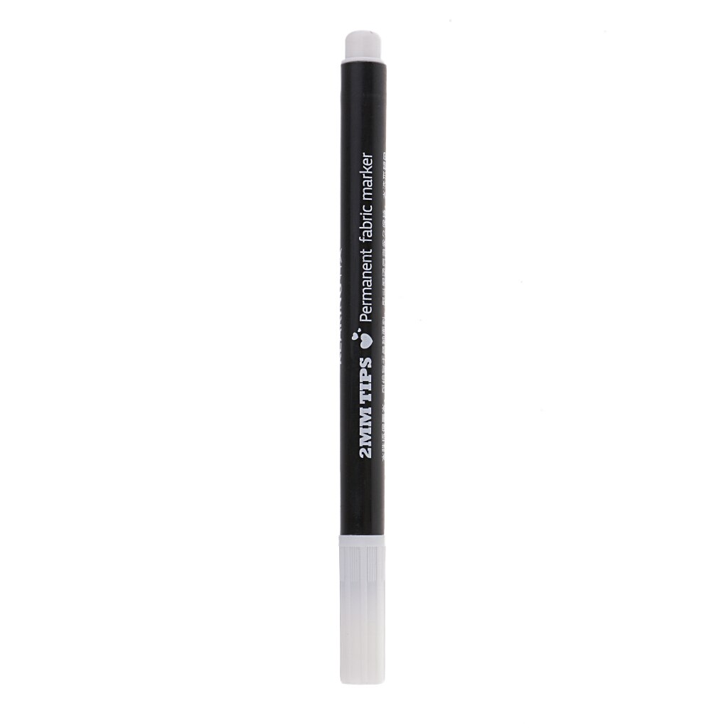 Permanent Fabric Marker Pens for Textile Clothes T-Shirt Cloth Shoes, Black White, DIY Sewing Tools