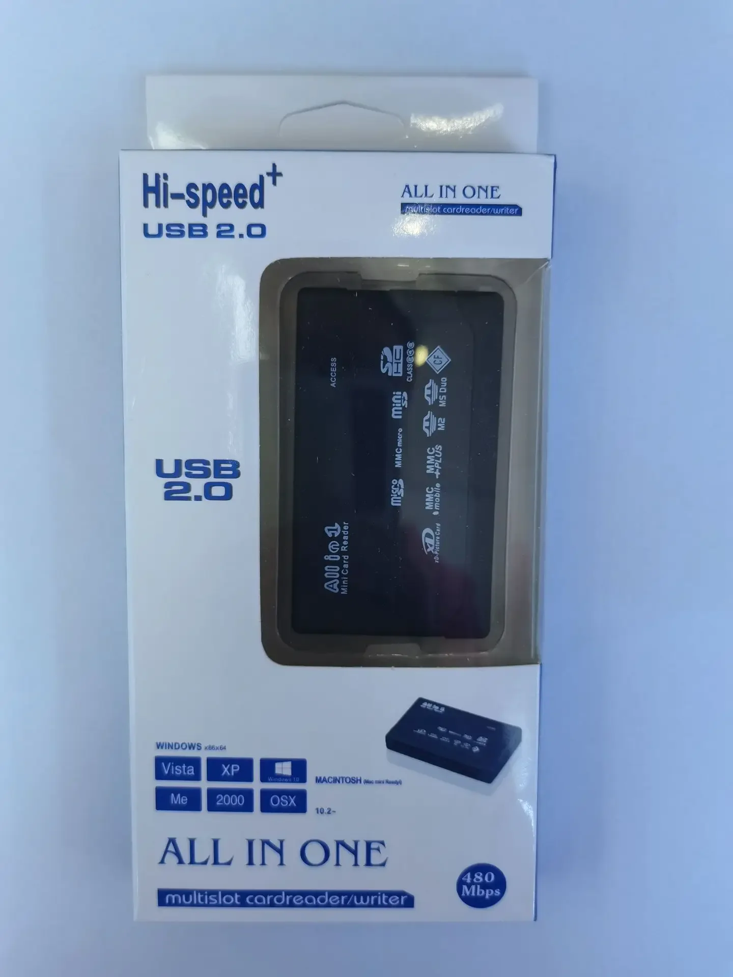 All In One Card Reader USB 2.0 SD Card Reader Adapter Support TF CF SD Mini SD SDHC MMC MS XD usb card reader: Gold