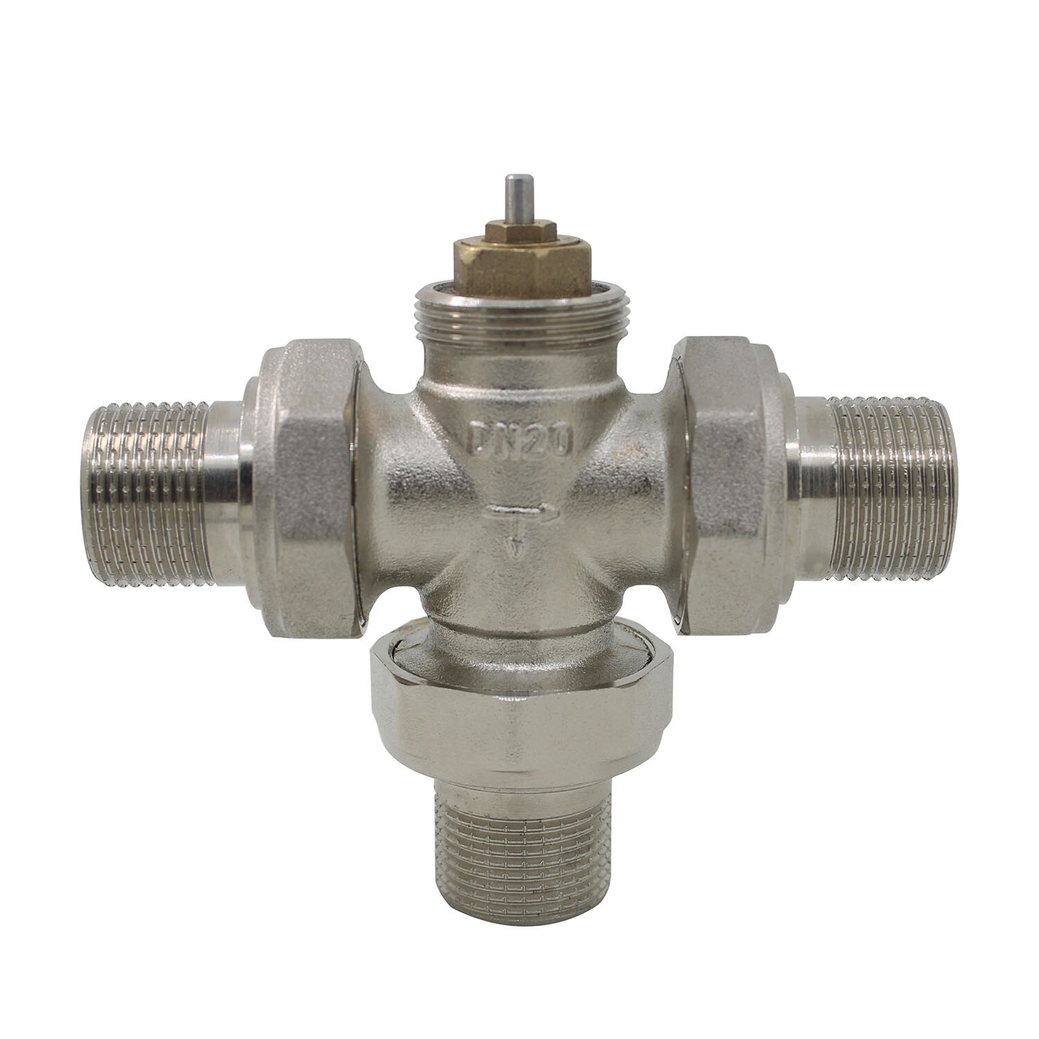 Thermostatic radiator valv control valve Brass temperature control valve Three-way male thread valve DN20 DN25 DN32