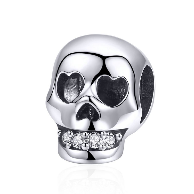 WOSTU Halloween koraliki 925 Sterling srebrna czaszka dynia magia przewodnik Charm Fit oryginalna bransoletka wisiorek straszne Party biżuteria: FIC965