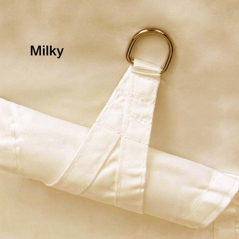 2*2*2m Dreieckige Polyester Regendicht Leinwand Sonnenschirm Netz Sonne Schutz Haus Hof Baldachin Sonne Sonnensegel markise Camping Schatten Tuch: milchig