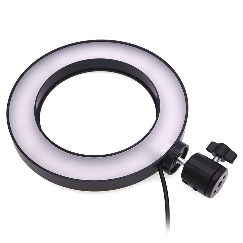 Dæmpbar led studio kamera ring lys foto telefon video lys ringformet lampe selfie stick ring fyld lys til canon: Default Title