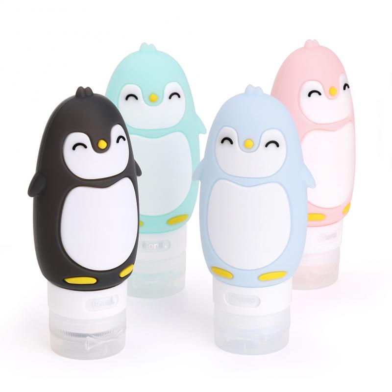 1Pcs Cute Silicone Refillable Bottle Travel Bottle Press For Lotion Shampoo Cream Gel Cosmetic Squeeze Containers Storage Bottle