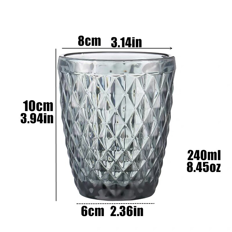 Vasos para beber whisky con zumo de Vodka, Morado, 3 unidades/lote, Bar, hogar, boda, 240ml, 8oz, copa de cristal de diamante para bebidas