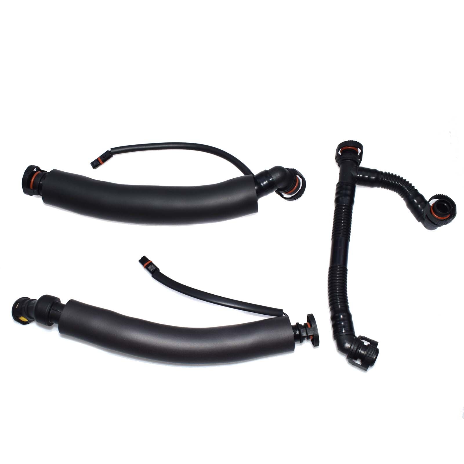 WOLFIGO 3 Pcs Set Crankcase Breather Vent Hoses For BMW 3 5 6 7 E60 E61