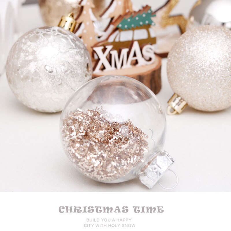 30 Stks/partij Goud Roze Champagne Rood Metallic Kerst Ballen Decor Kerstboom Ballen Xmas Decor Voor Thuis Noel Jaar