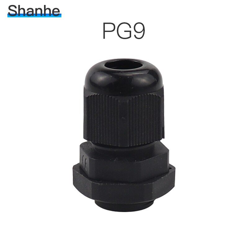PG9 Nylon Wartel, M16 Wartels Connectoren: Black