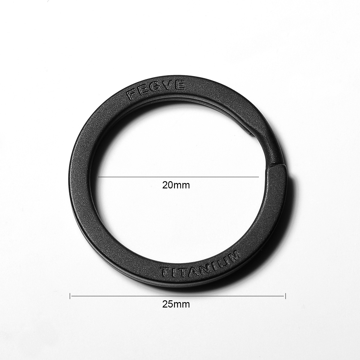 LLavero de titanio negro para hombre, llavero plano, soporte para anillos, hebilla de llavero de arco EDC ligera para accesorios, dispositivos al por mayor: Verde