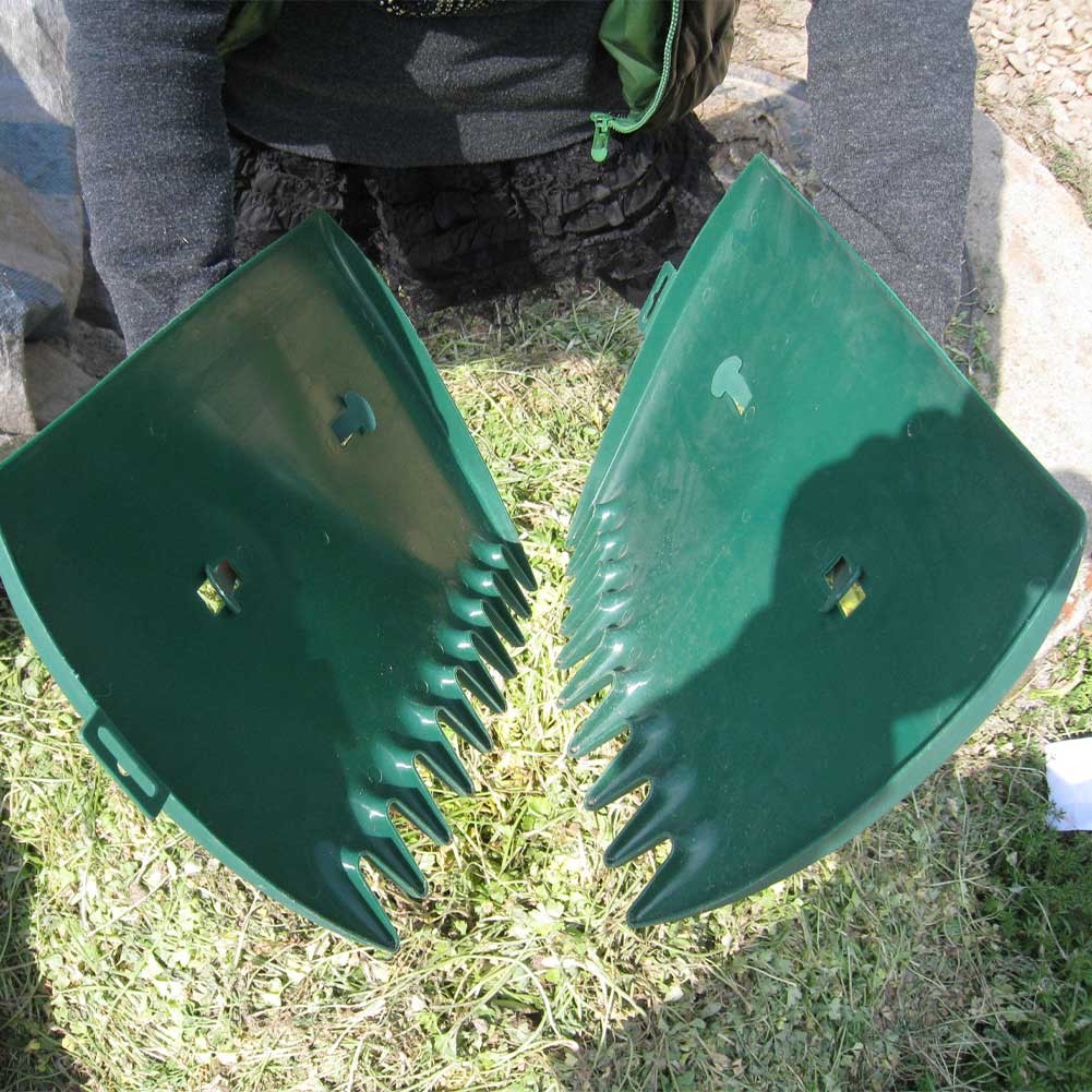 2 stk græsplæne skraldhave håndrive udendørs have bærbar stor kapacitet rengøringsværktøj til bladgribere multifunktionelt tagget